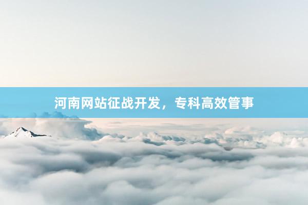 河南网站征战开发，专科高效管事